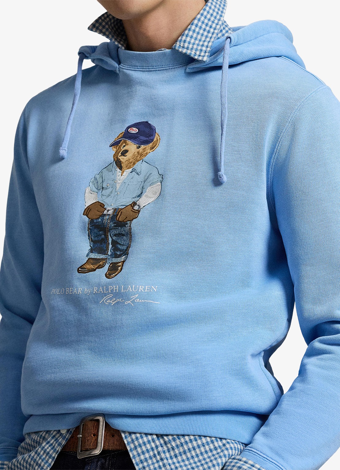 Ralph Lauren Hoodie met logoprint - detail 3 chambray blue / lichtblauw