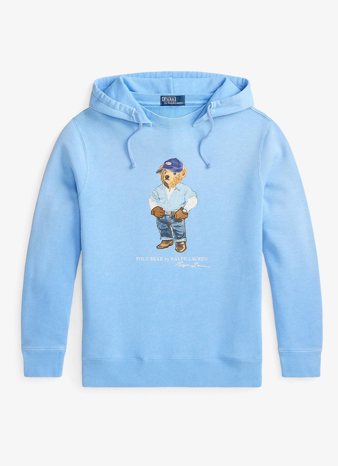 Ralph Lauren Hoodie met logoprint - voorkant 4 chambray blue / lichtblauw