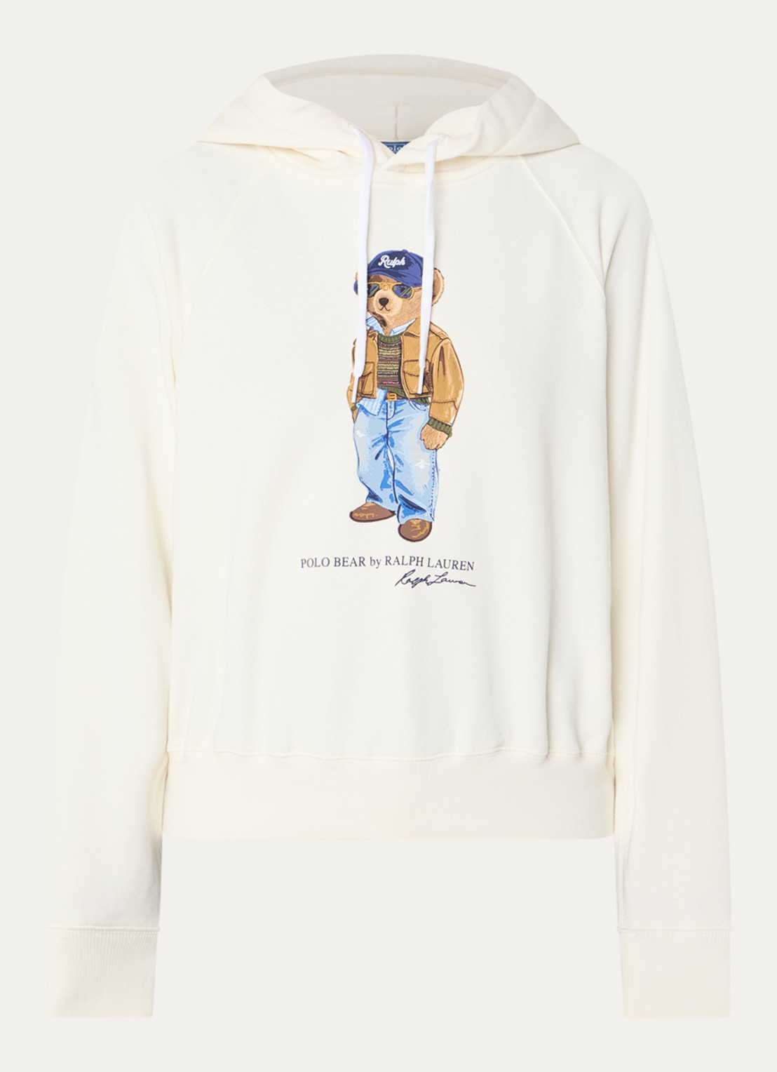 Ralph Lauren Hoodie met print - voorkant 4 gebroken wit