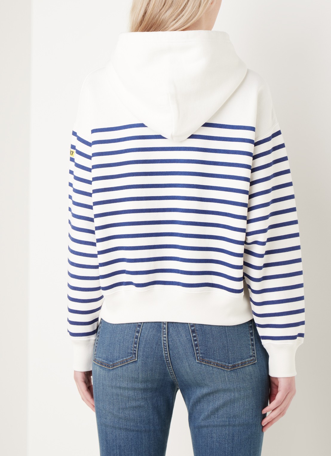 Ralph Lauren Hoodie met streepprint - achterkant donkerblauw