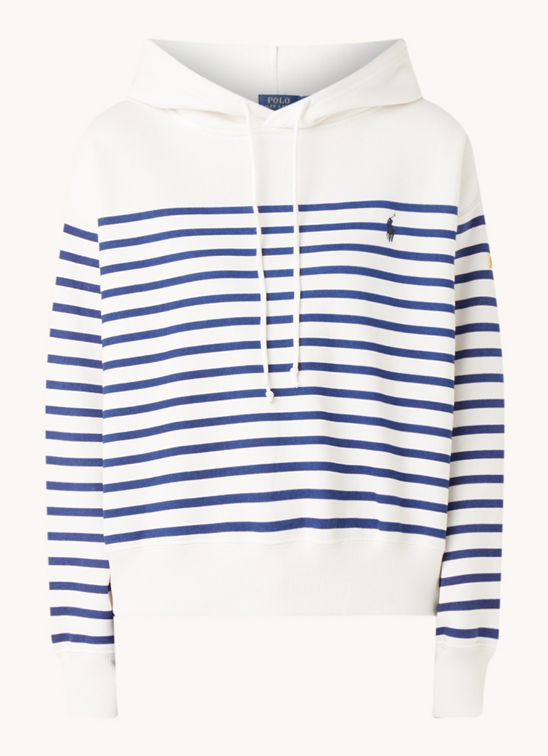 Ralph Lauren Hoodie met streepprint - voorkant 2 donkerblauw