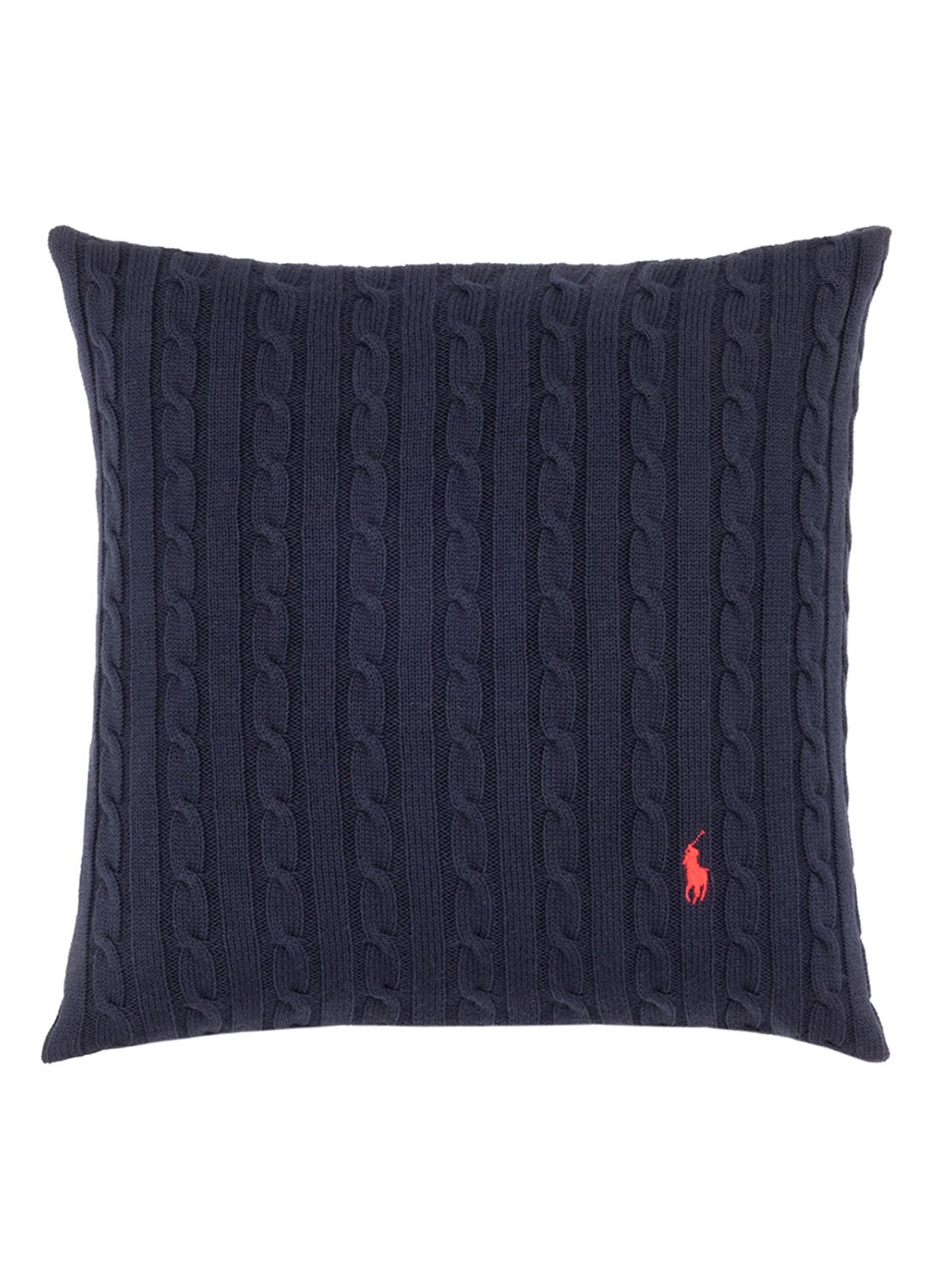 Ralph Lauren Houscou kussensloop van katoen - voorkant 3 donkerblauw