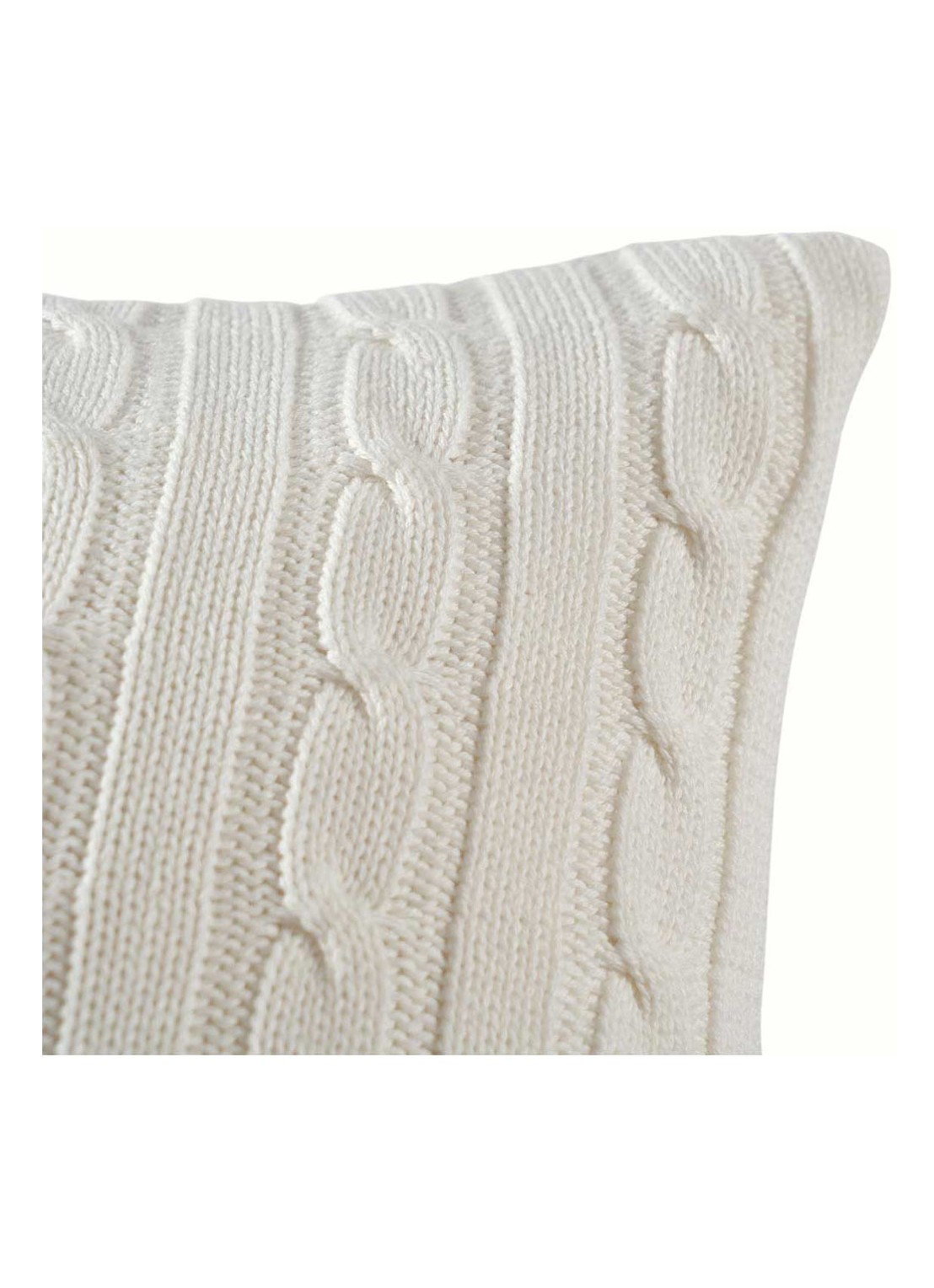 Ralph Lauren Houscou kussensloop van katoen - detail 2 gebroken wit