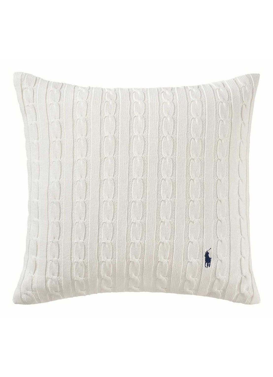 Ralph Lauren Houscou kussensloop van katoen - voorkant 4 gebroken wit