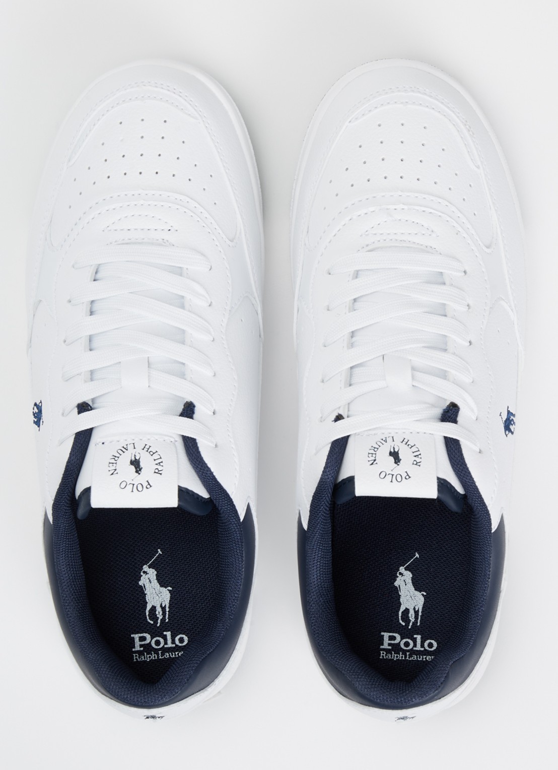 Ralph Lauren J-Masters Court II sneaker met logo - detail 4 wit