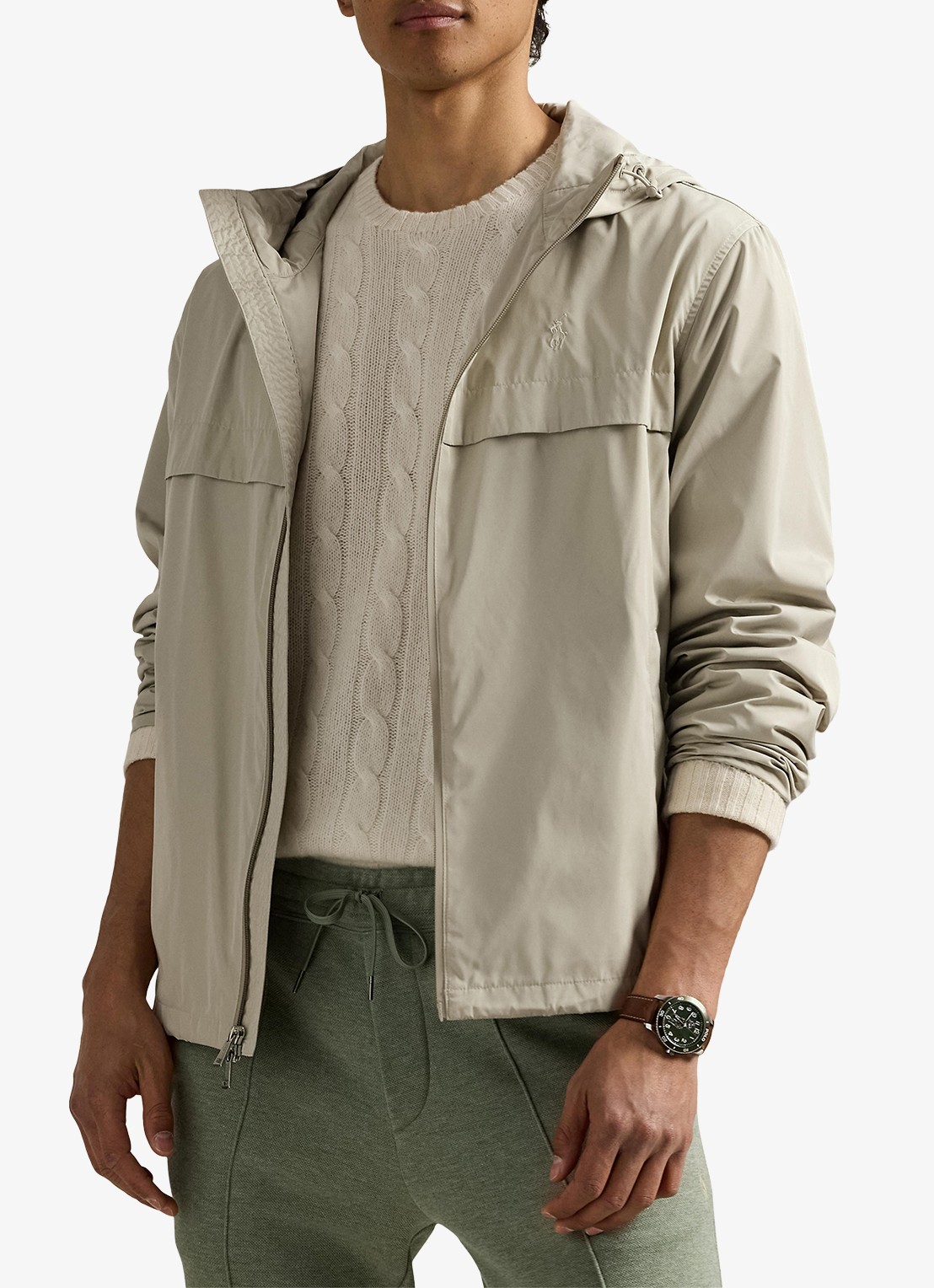 Ralph Lauren Jack met capuchon en steekzakken - detail 2 classic stone / beige