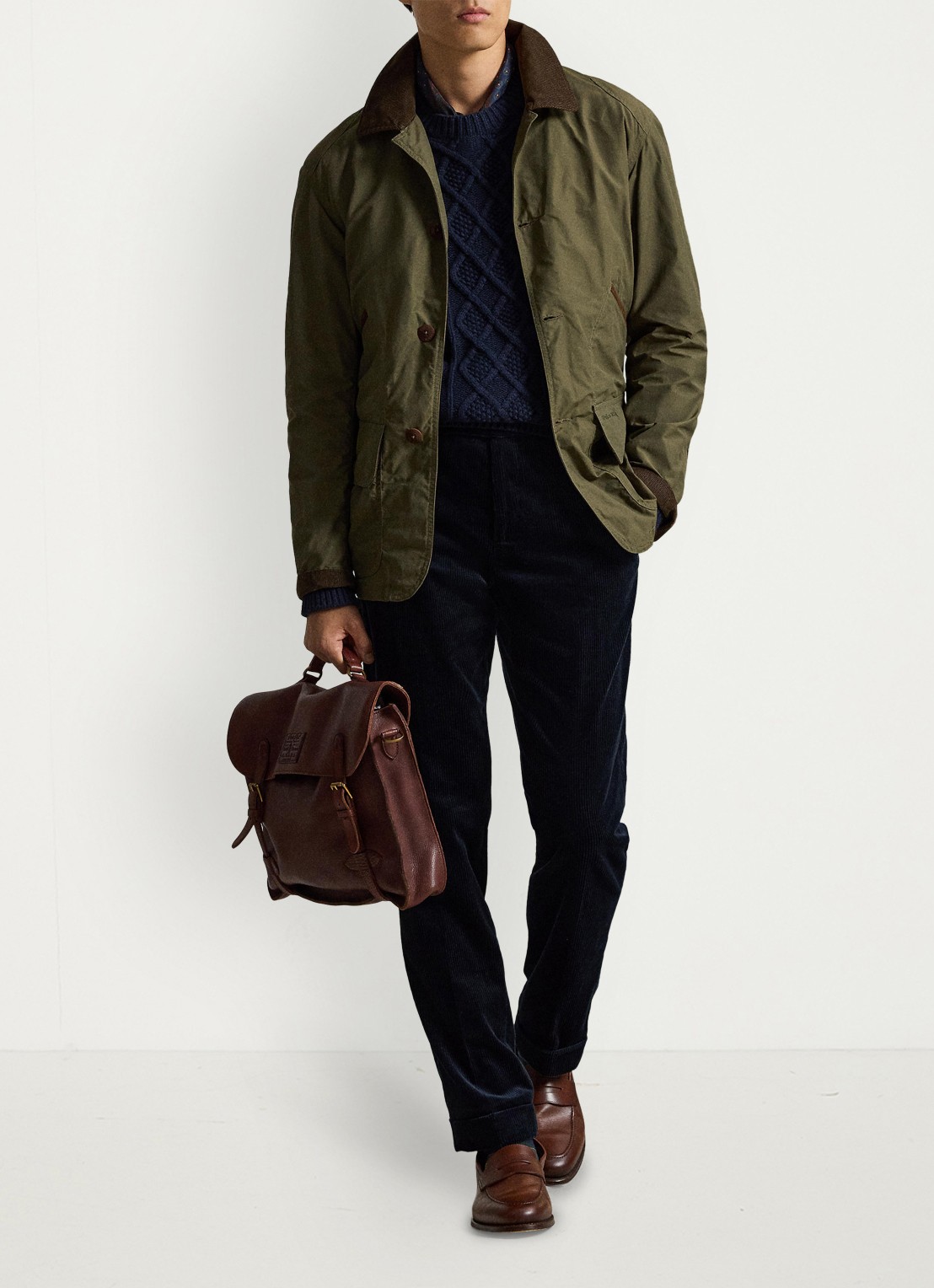 Ralph Lauren Jack met details van corduroy en opgestikte zakken - detail 4 canopy olive / olijfgroen