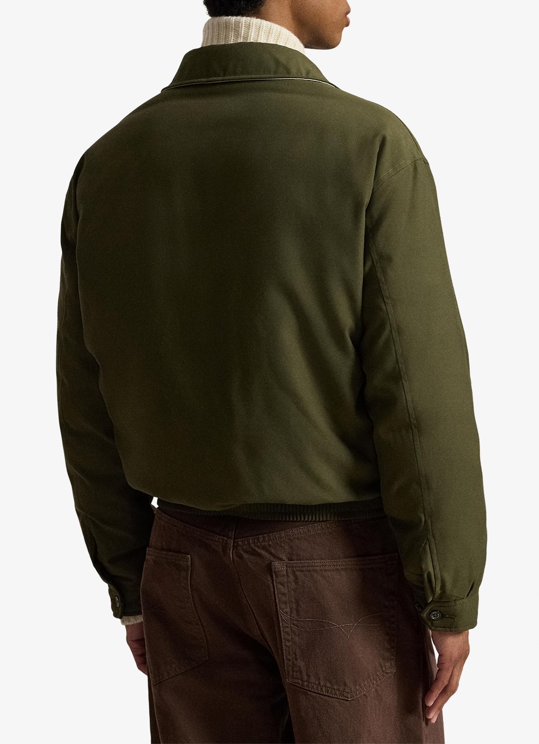Ralph Lauren Jack met donsvulling en steekzakken - achterkant 5 company olive / olijfgroen