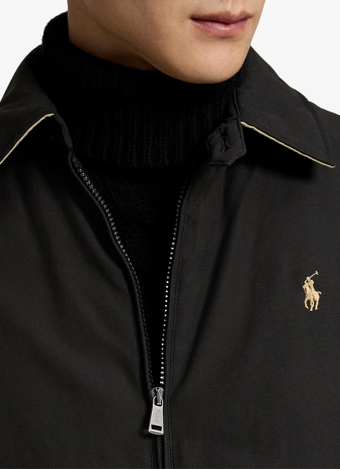Ralph Lauren Jack met donsvulling en steekzakken - detail 3 rl black / zwart