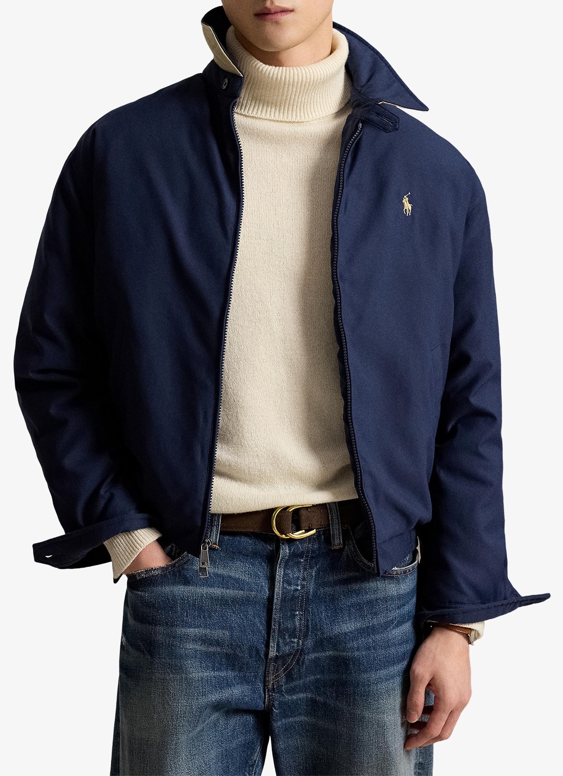 Ralph Lauren Jack met donsvulling en steekzakken - voorkant 4 refined navy / donkerblauw