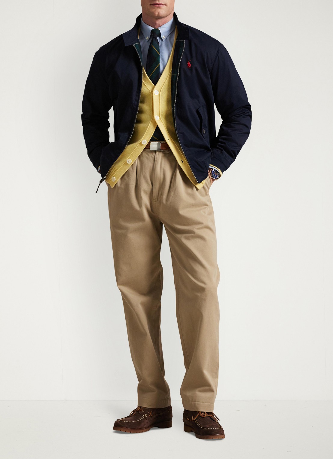 Ralph Lauren Jack met klepzakken en logoborduring - voorkant 2 collection navy / donkerblauw