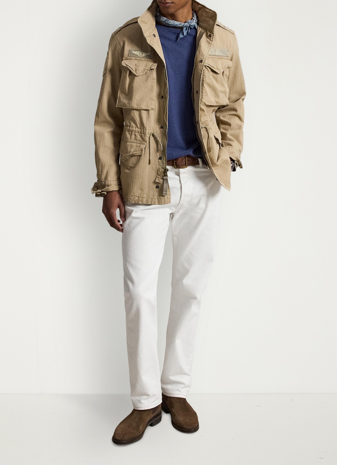 Ralph Lauren Jack met opbergbare capuchon en klepzakken - detail 2 khaki
