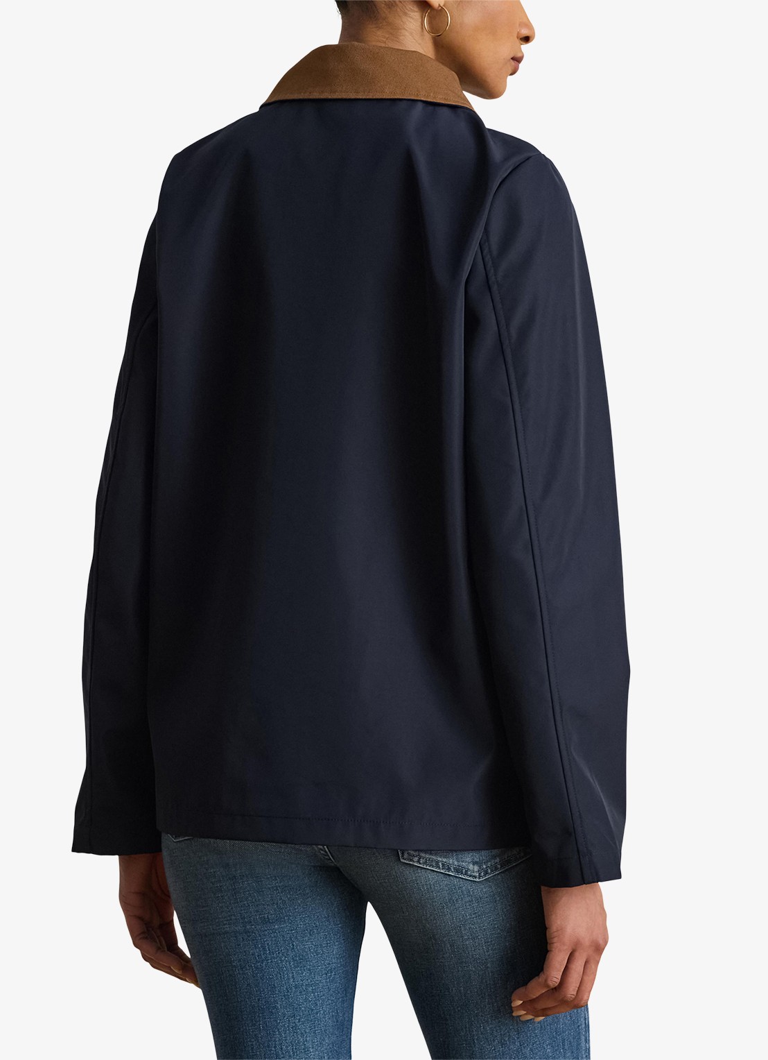 Ralph Lauren Jack met opstikzakken en waterafstotende coating - achterkant donkerblauw