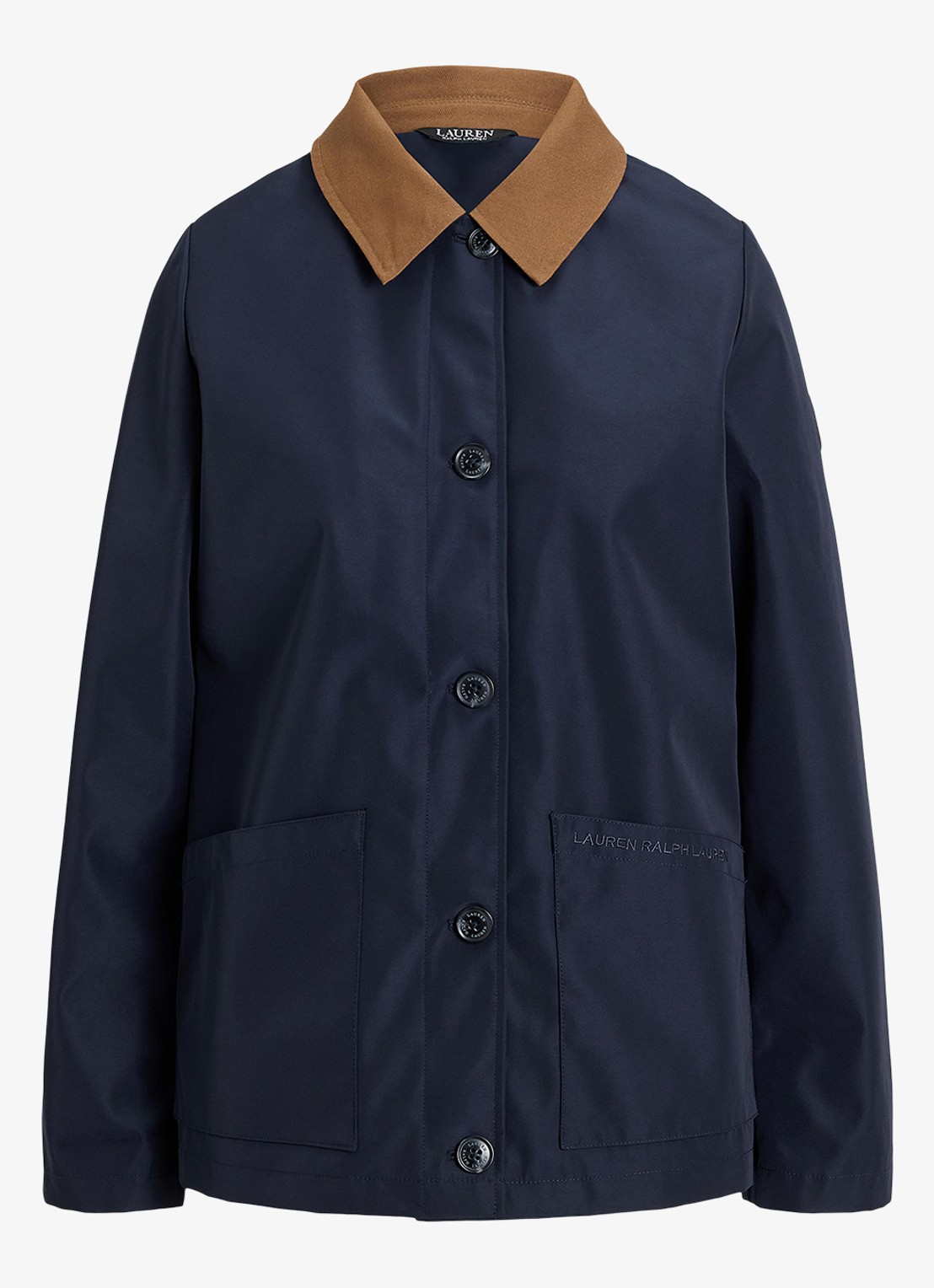 Ralph Lauren Jack met opstikzakken en waterafstotende coating - voorkant 3 donkerblauw