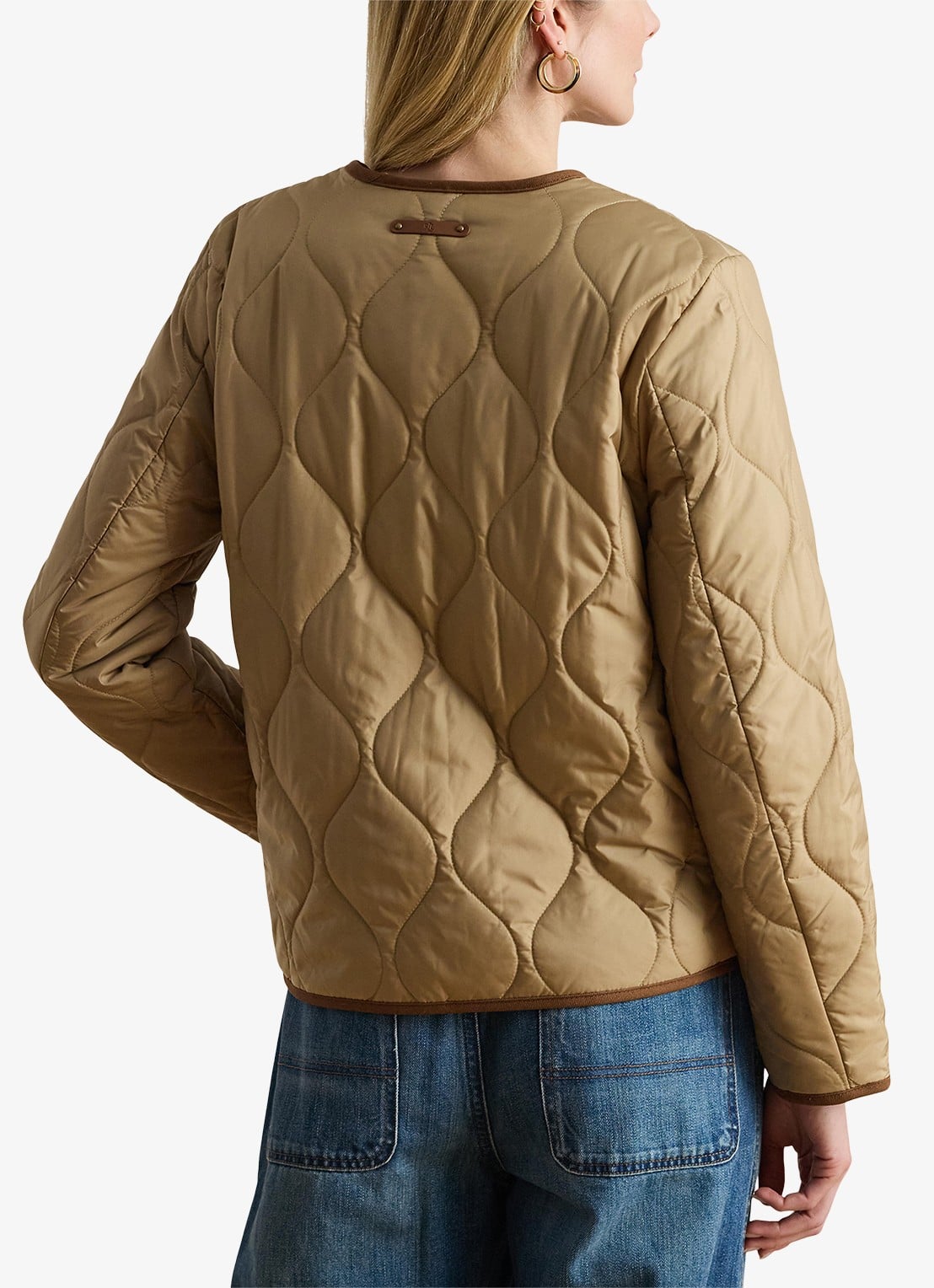 Ralph Lauren Jack met quilt patroon en steekzakken - achterkant 2 birch tan / beige