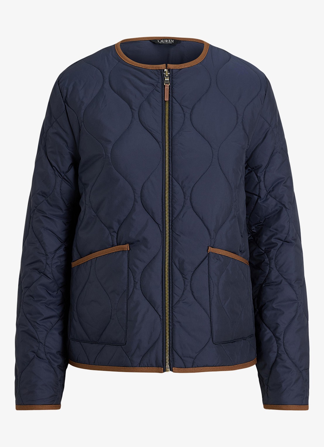 Ralph Lauren Jack met quilt patroon en steekzakken - voorkant 2 donkerblauw