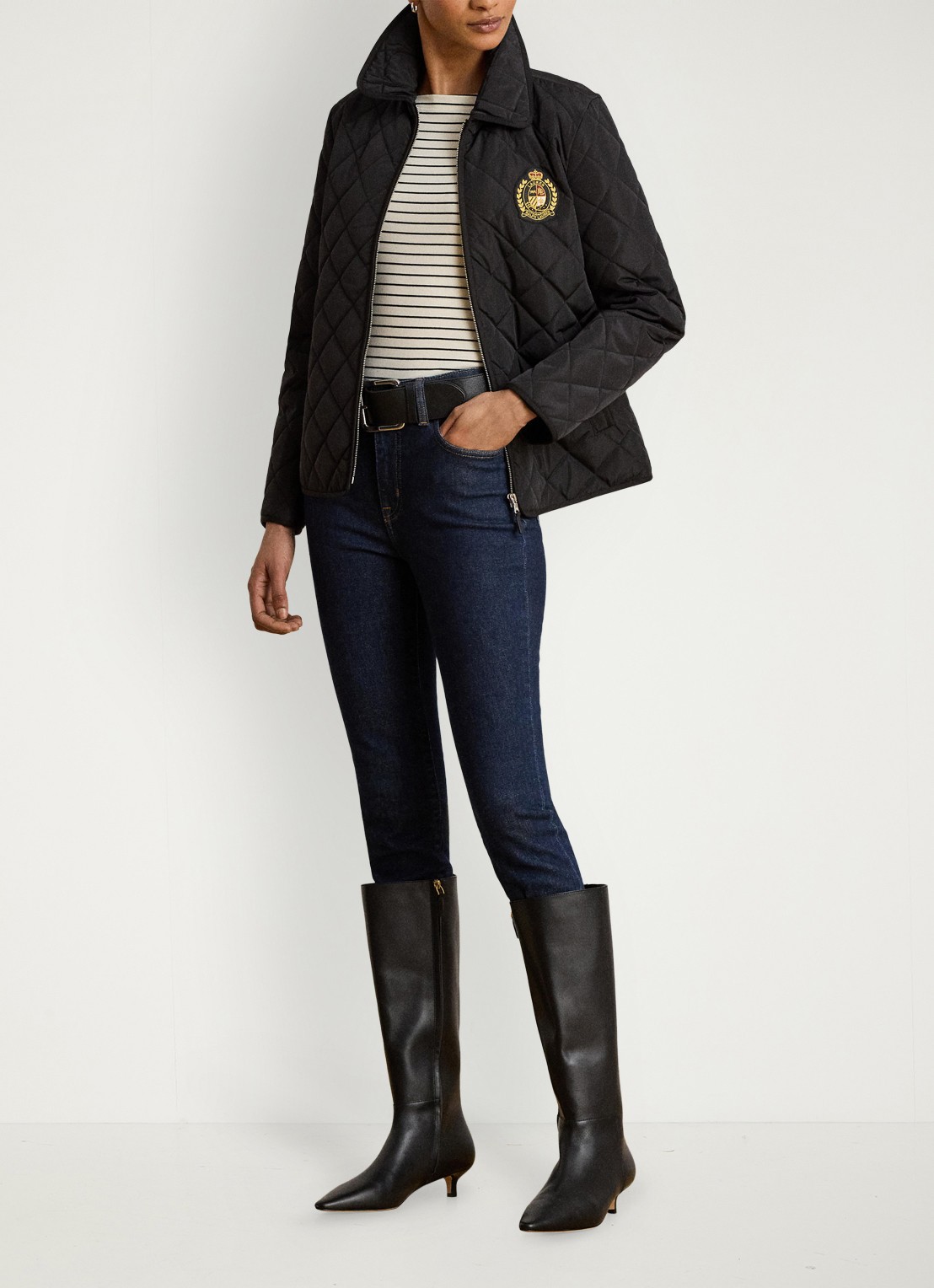Ralph Lauren Jack met quilt patroon - voorkant 5 zwart