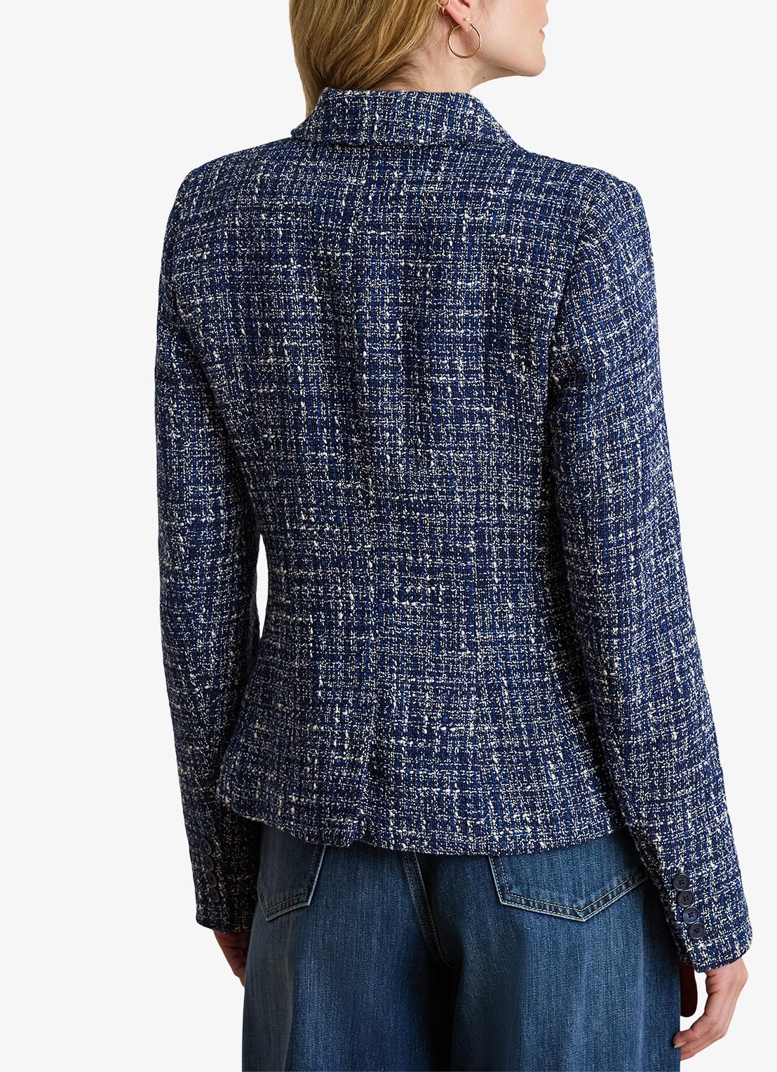 Ralph Lauren Jack van bouclé met opgestikte zakken - achterkant 5 navy blue multi / blauw