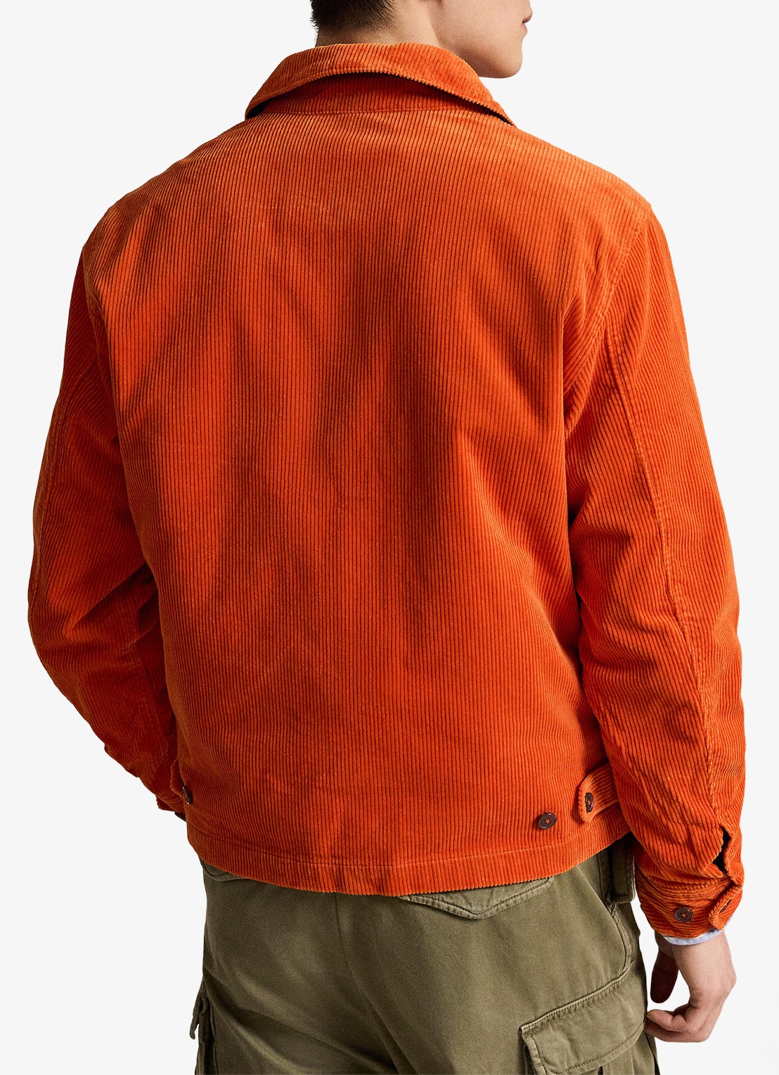 Ralph Lauren Jack van corduroy met logoborduring - achterkant 5 college orange / oranje