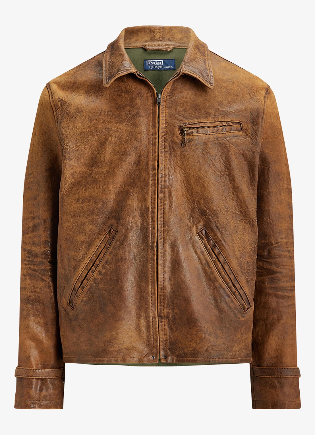 Ralph Lauren Jack van schapenleer met ritszakken - voorkant 4 soft brown x / bruin