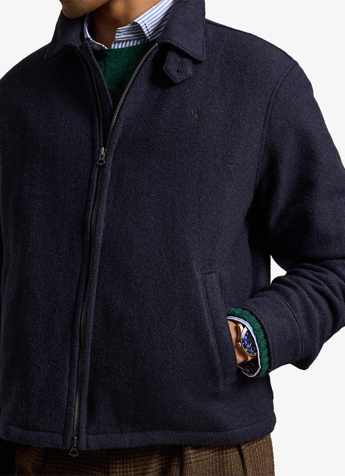 Ralph Lauren Jack van wol met steekzakken - detail 4 collection navy / donkerblauw