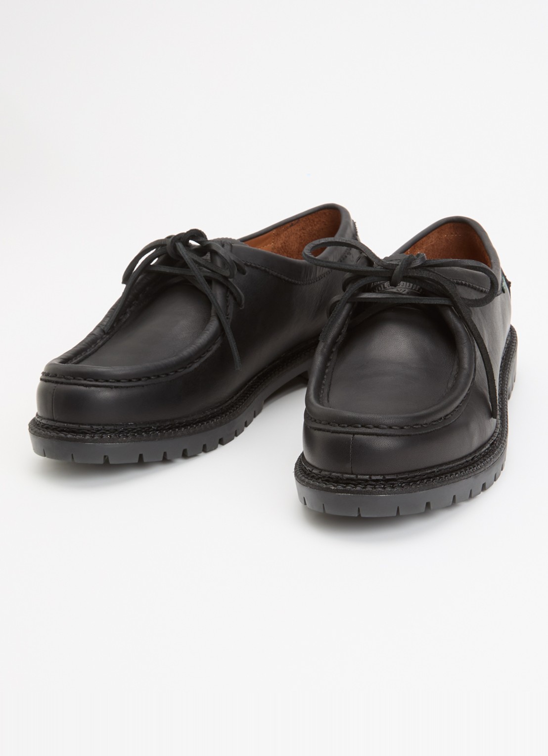 Ralph Lauren Jett Apron veterschoen van leer - detail zwart