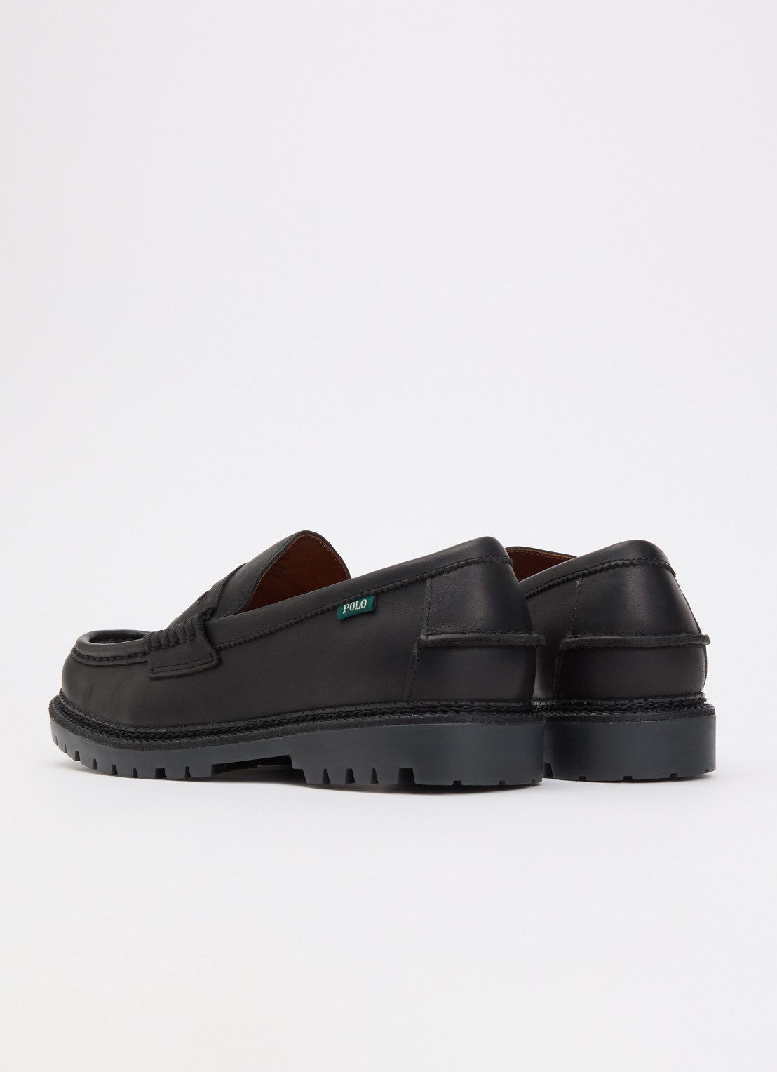 Ralph Lauren Jett loafer van leer - achterkant zwart