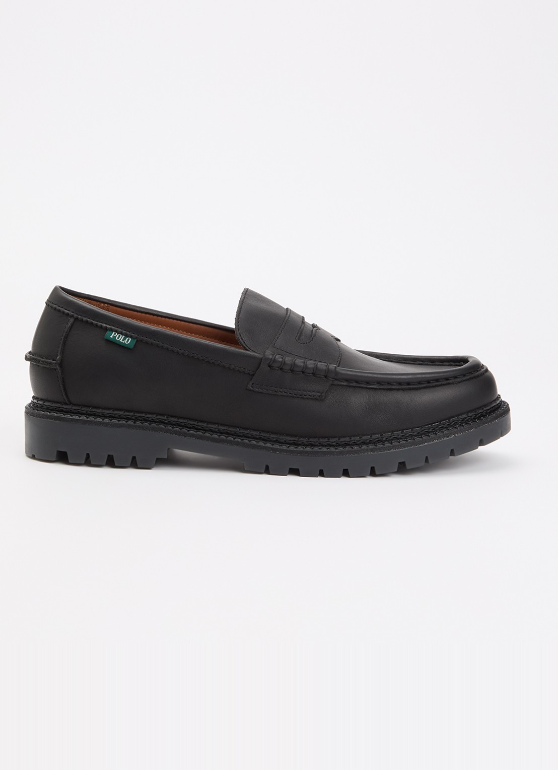 Ralph Lauren Jett loafer van leer - voorkant 5 zwart