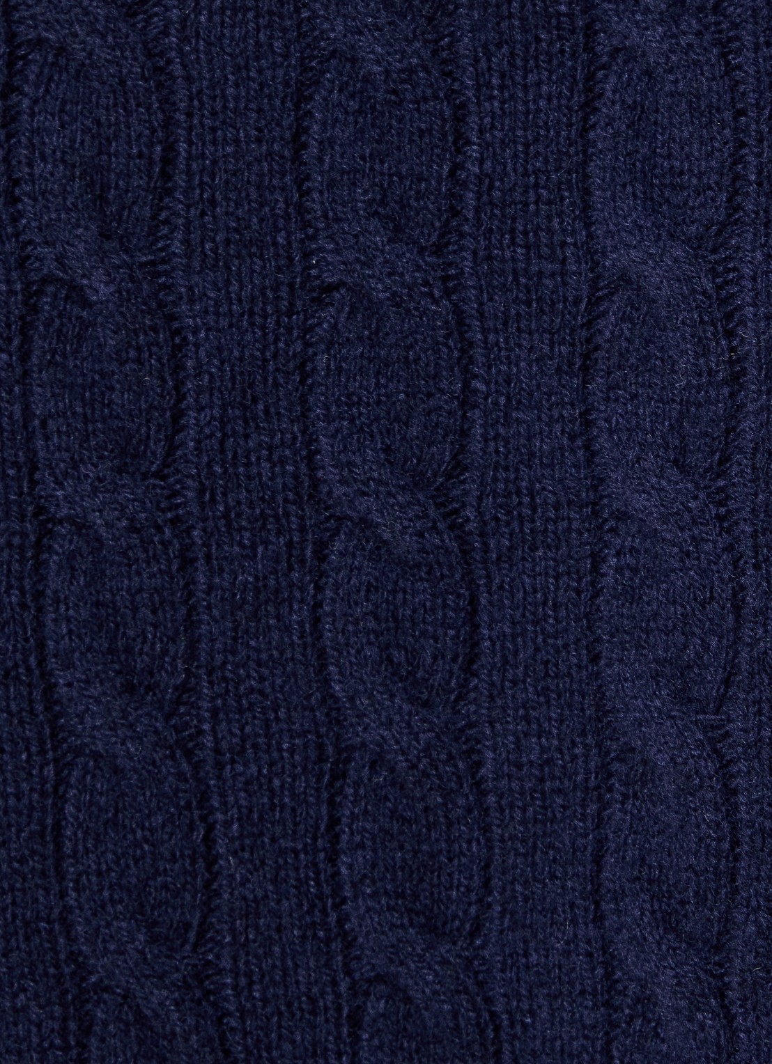 Ralph Lauren Kabelgebreide coltrui in kasjmierblend met logoborduring - detail 2 hunter navy / donkerblauw