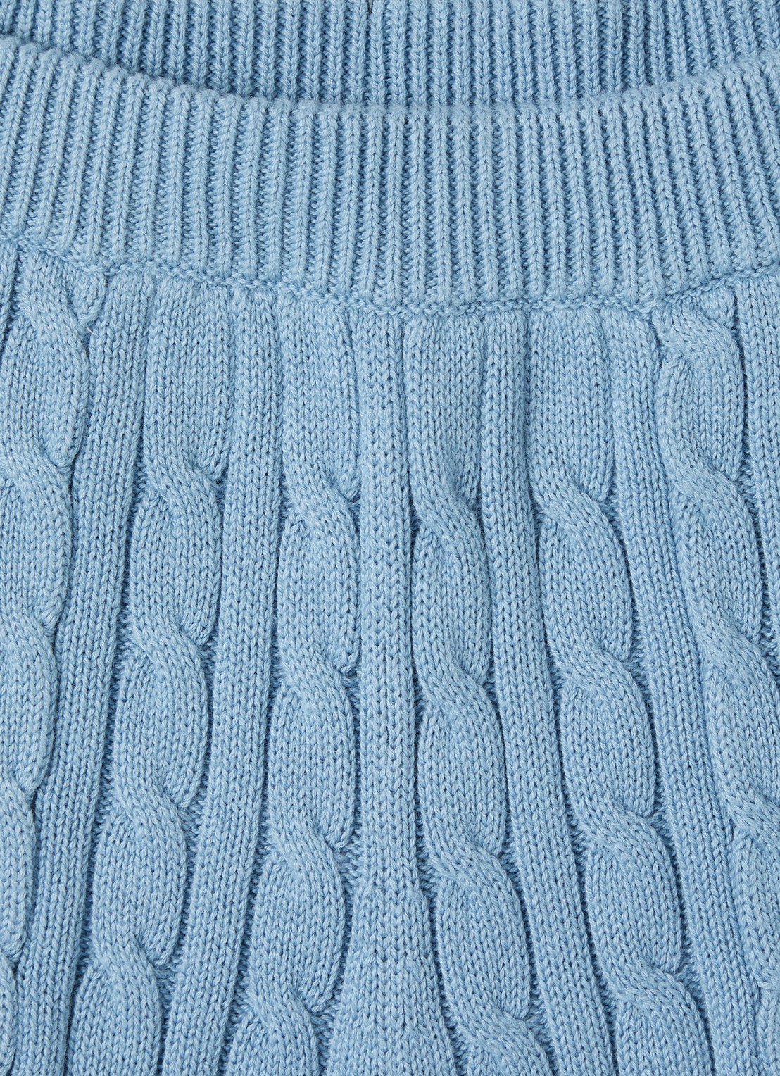 Ralph Lauren Kabelgebreide flared fit broek met logo - detail 3 blauw