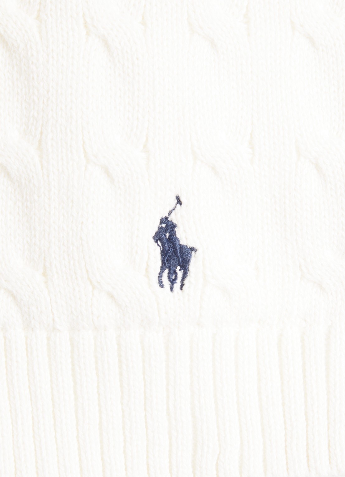 Ralph Lauren Kabelgebreide sjaal 120 x 16 cm - detail 2 beige