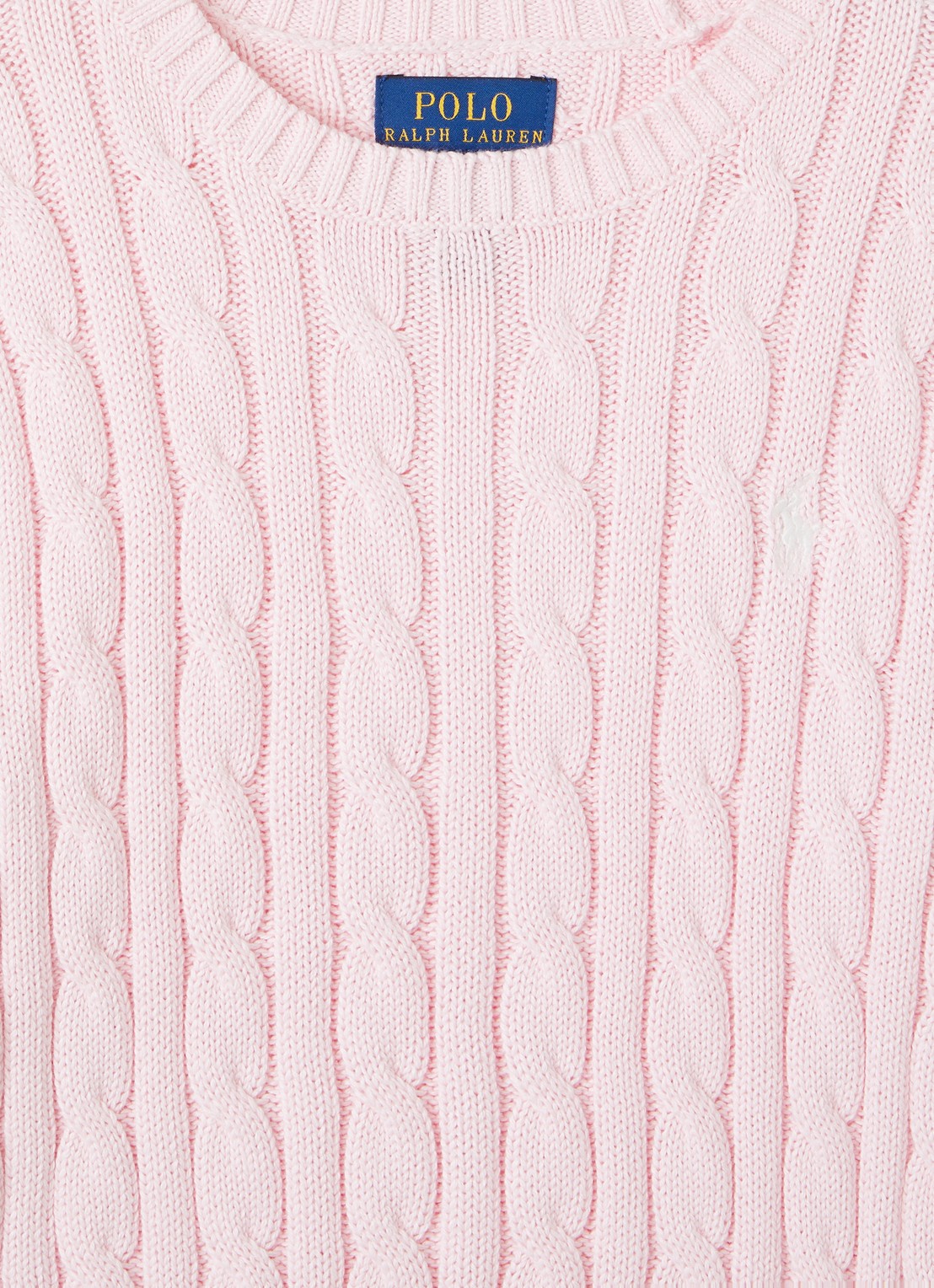 Ralph Lauren Kabelgebreide trui met logoborduring - detail 3 roze