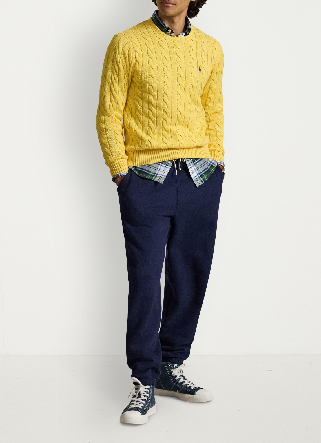 Ralph Lauren Kabelgebreide trui met logoborduring - detail 4 collegiate yellow-3jz4