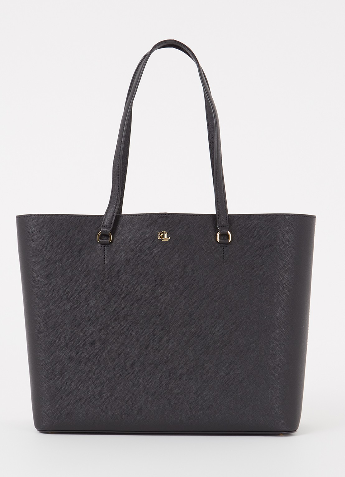 Ralph Lauren Karly Large schoudertas met logo  - voorkant 4 zwart