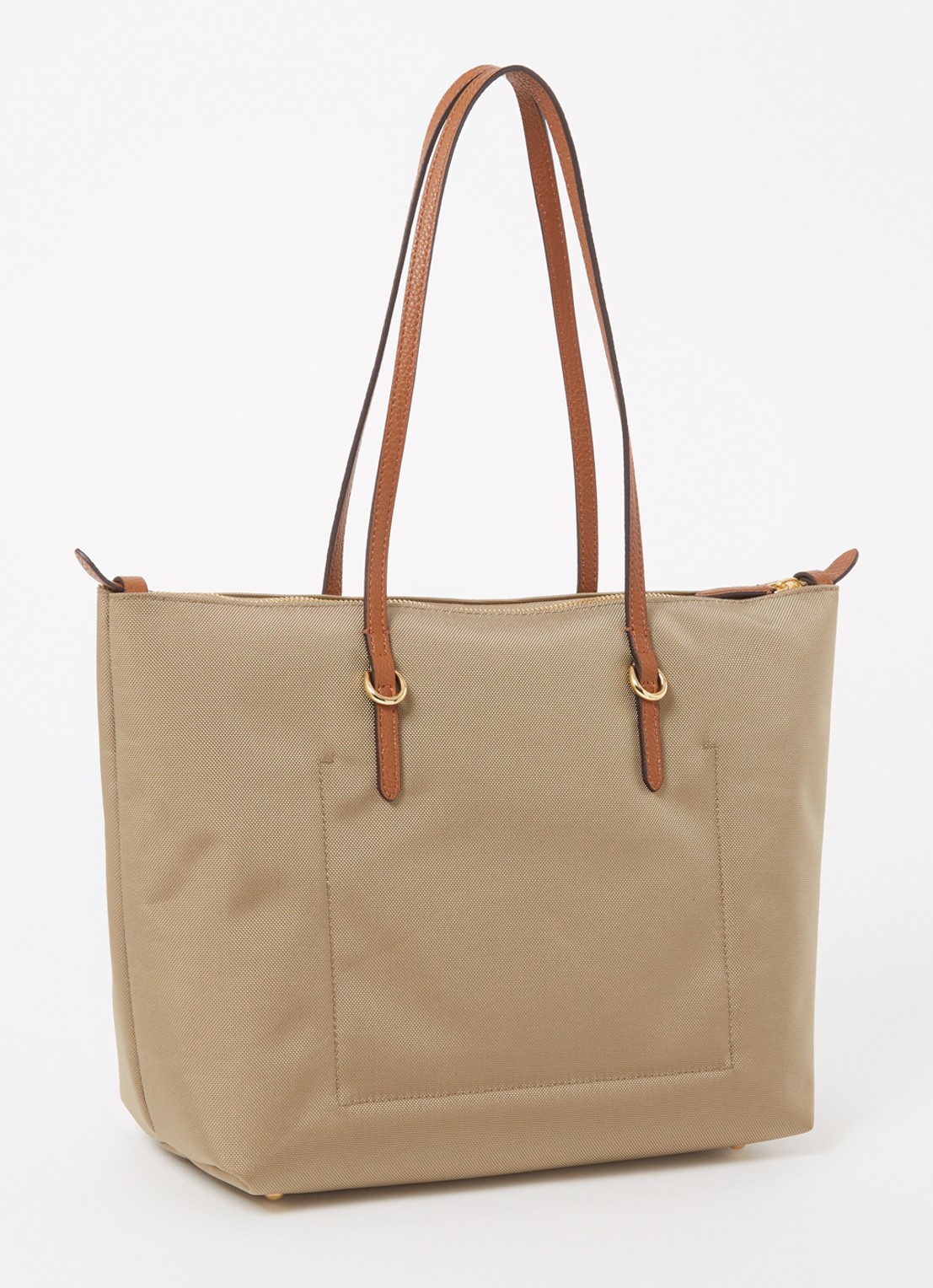 Ralph Lauren Keaton schoudertas met logo - achterkant 2 beige