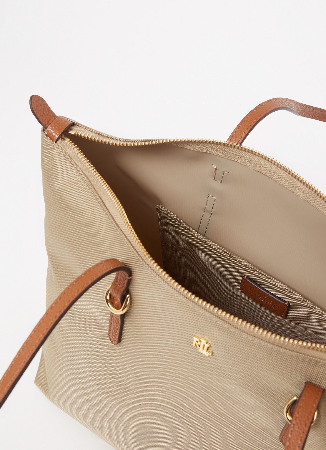 Ralph Lauren Keaton schoudertas met logo - detail 3 beige