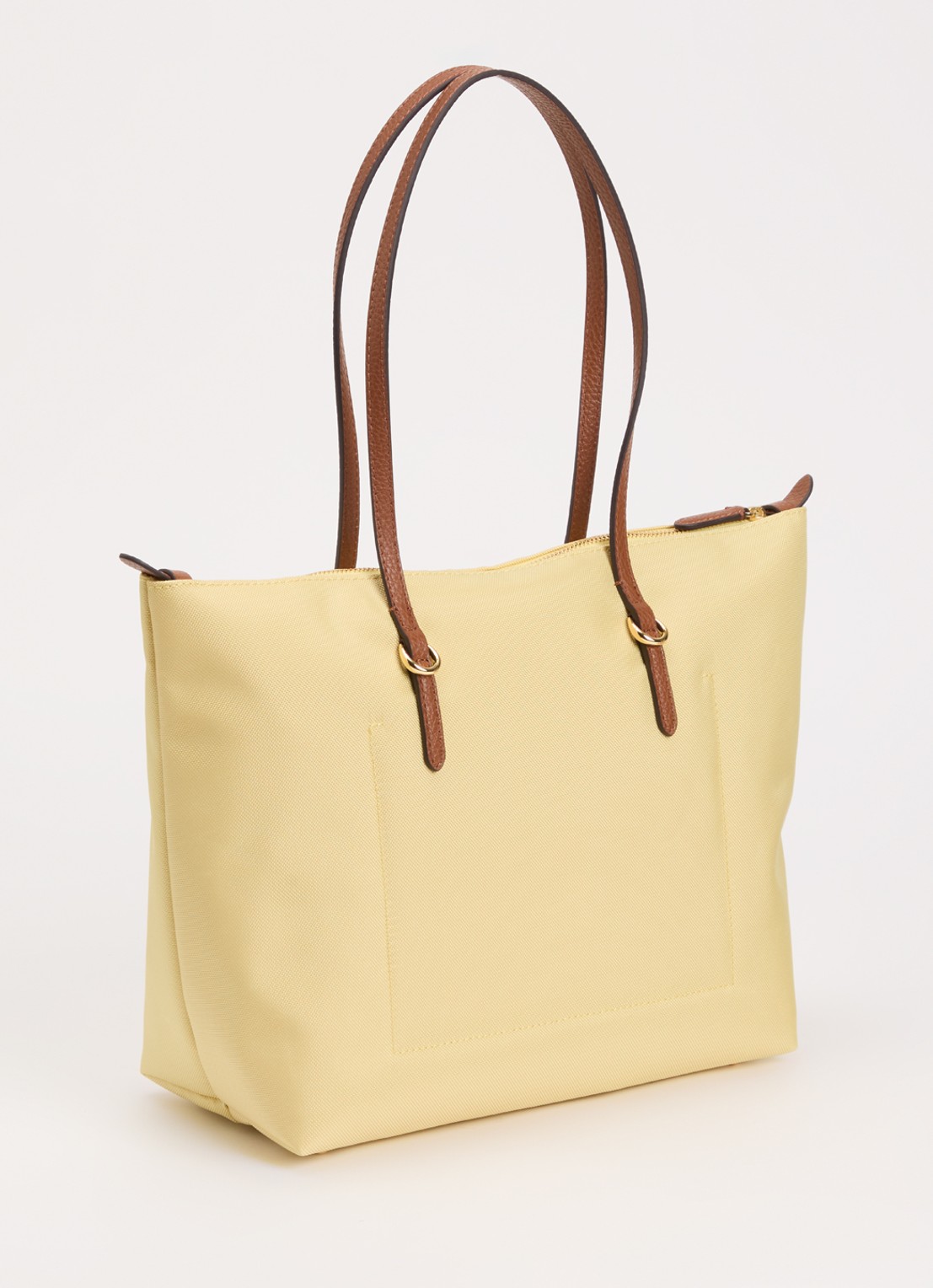 Ralph Lauren Keaton schoudertas met logo - achterkant geel