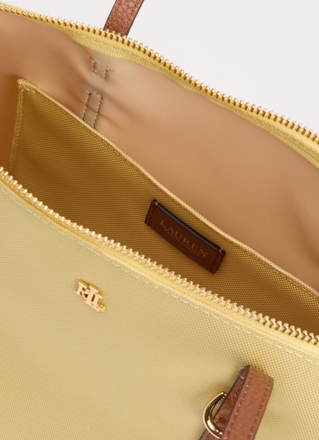 Ralph Lauren Keaton schoudertas met logo - detail 3 geel