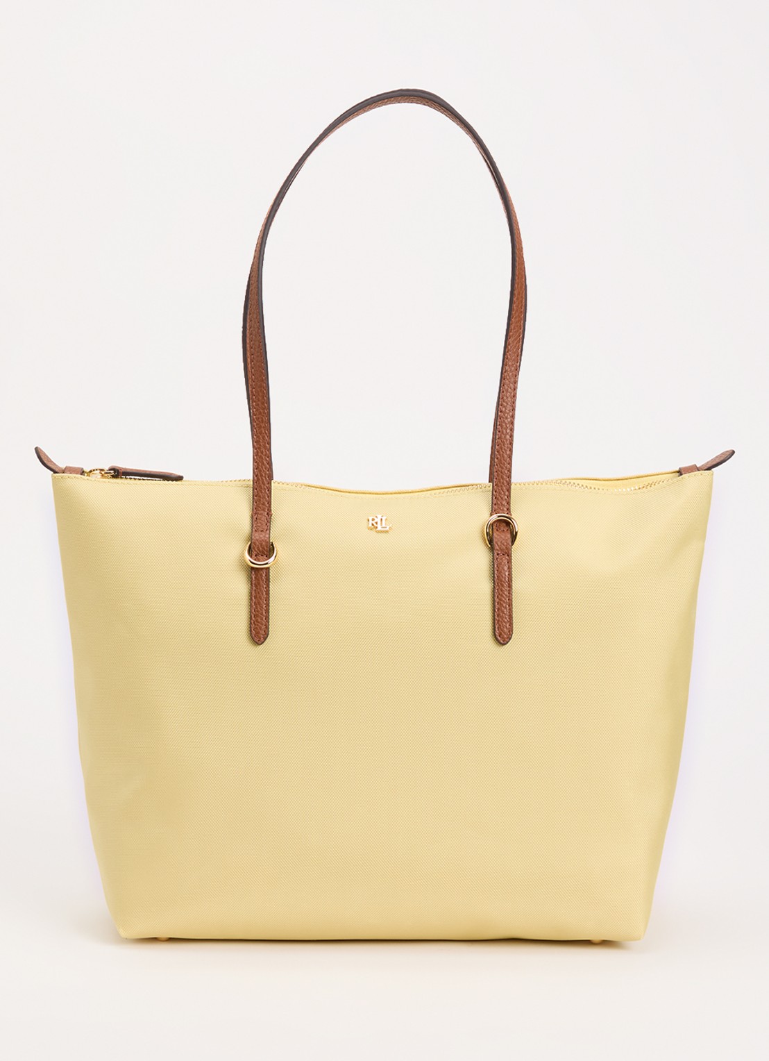Ralph Lauren Keaton schoudertas met logo - voorkant 2 geel
