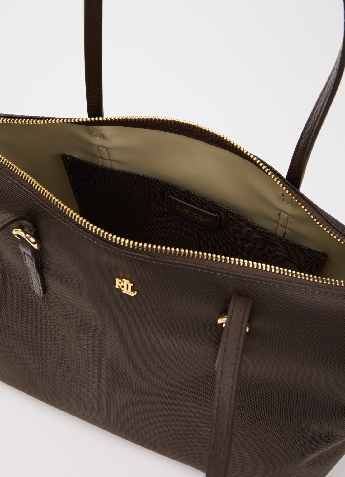 Ralph Lauren Keaton shopper met logo - detail 3 bruin