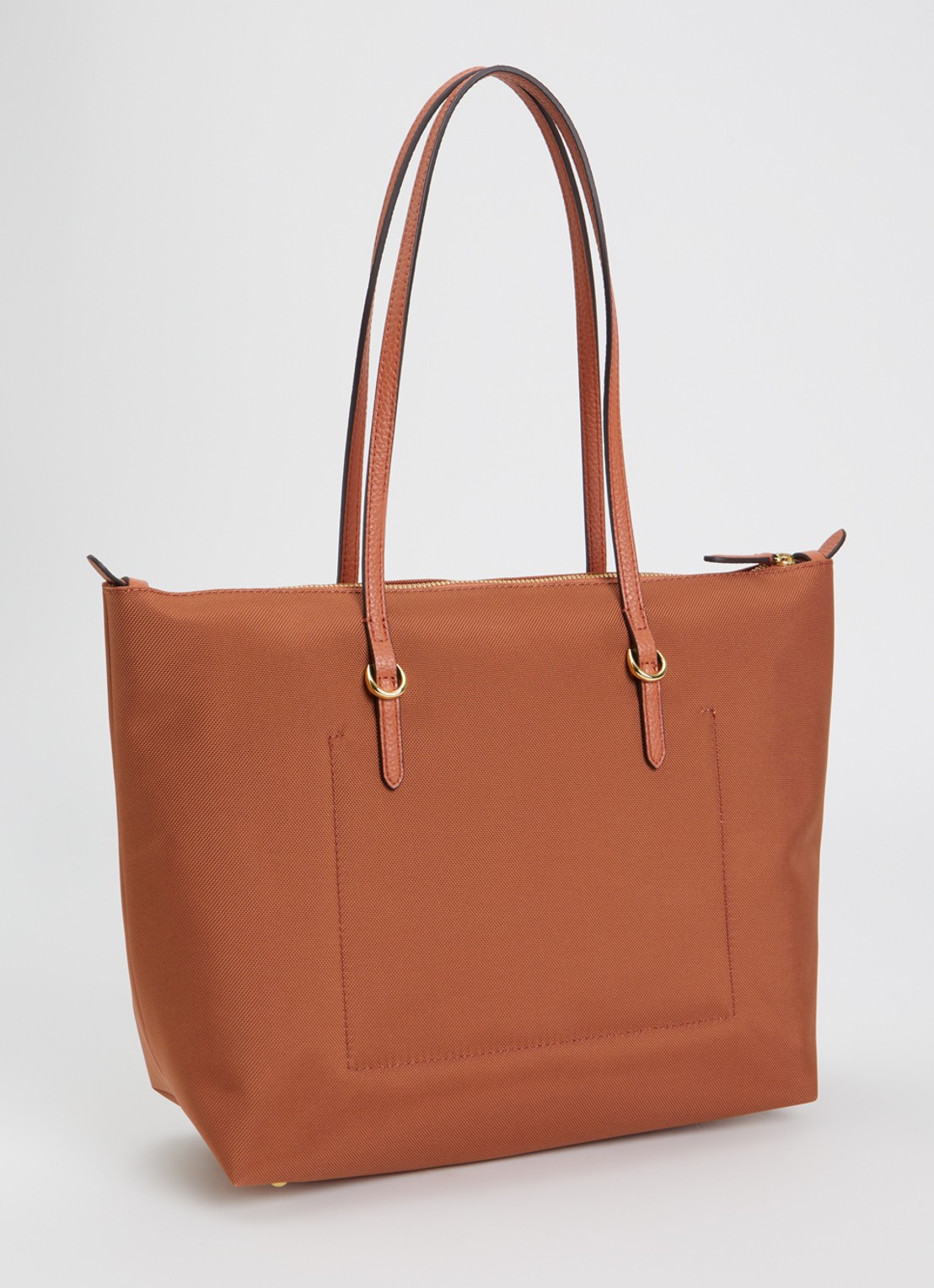 Ralph Lauren Keaton shopper met logo - achterkant 2 donkeroranje
