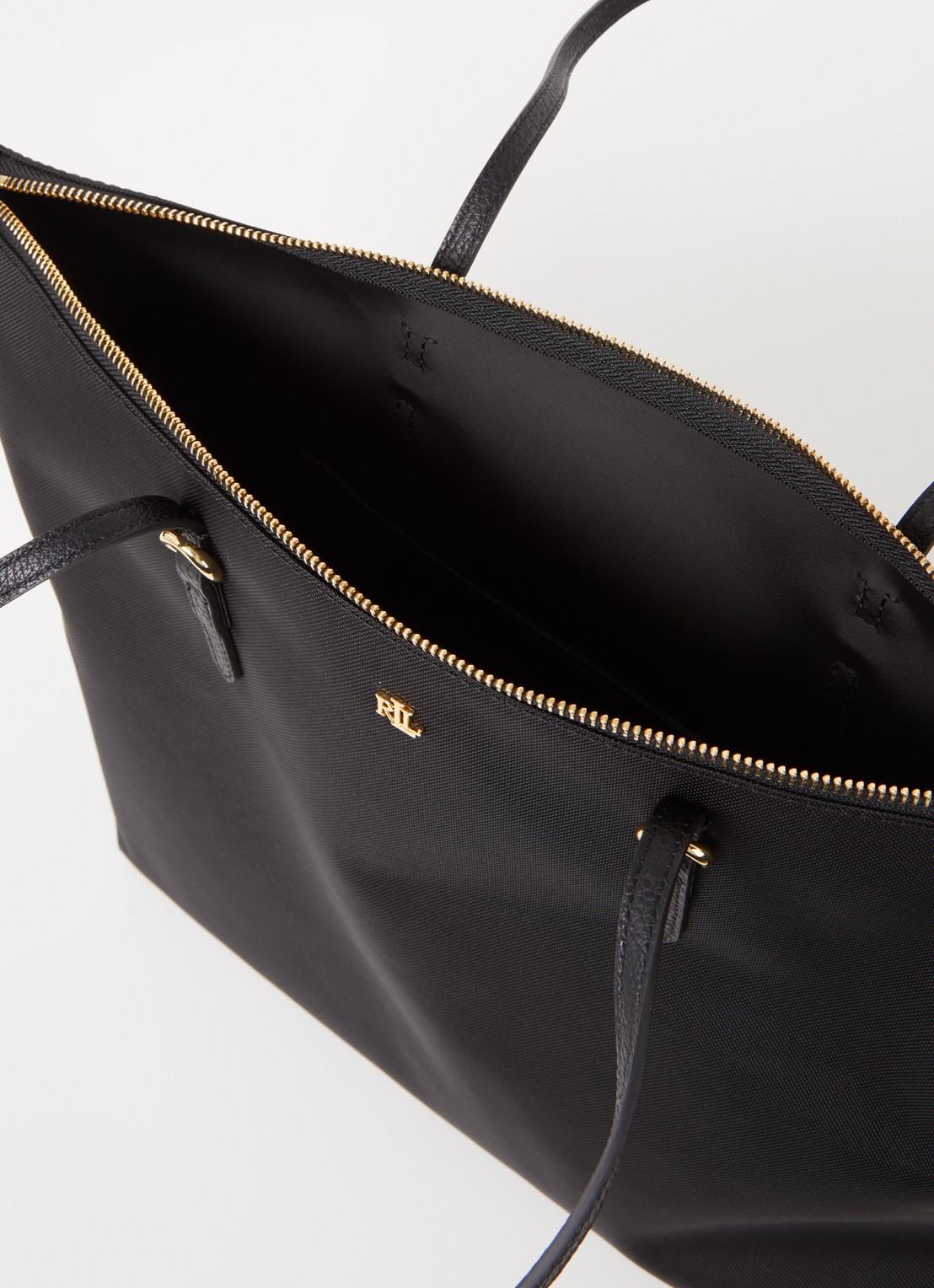 Ralph Lauren Keaton shopper van canvas met logo - detail 2 zwart