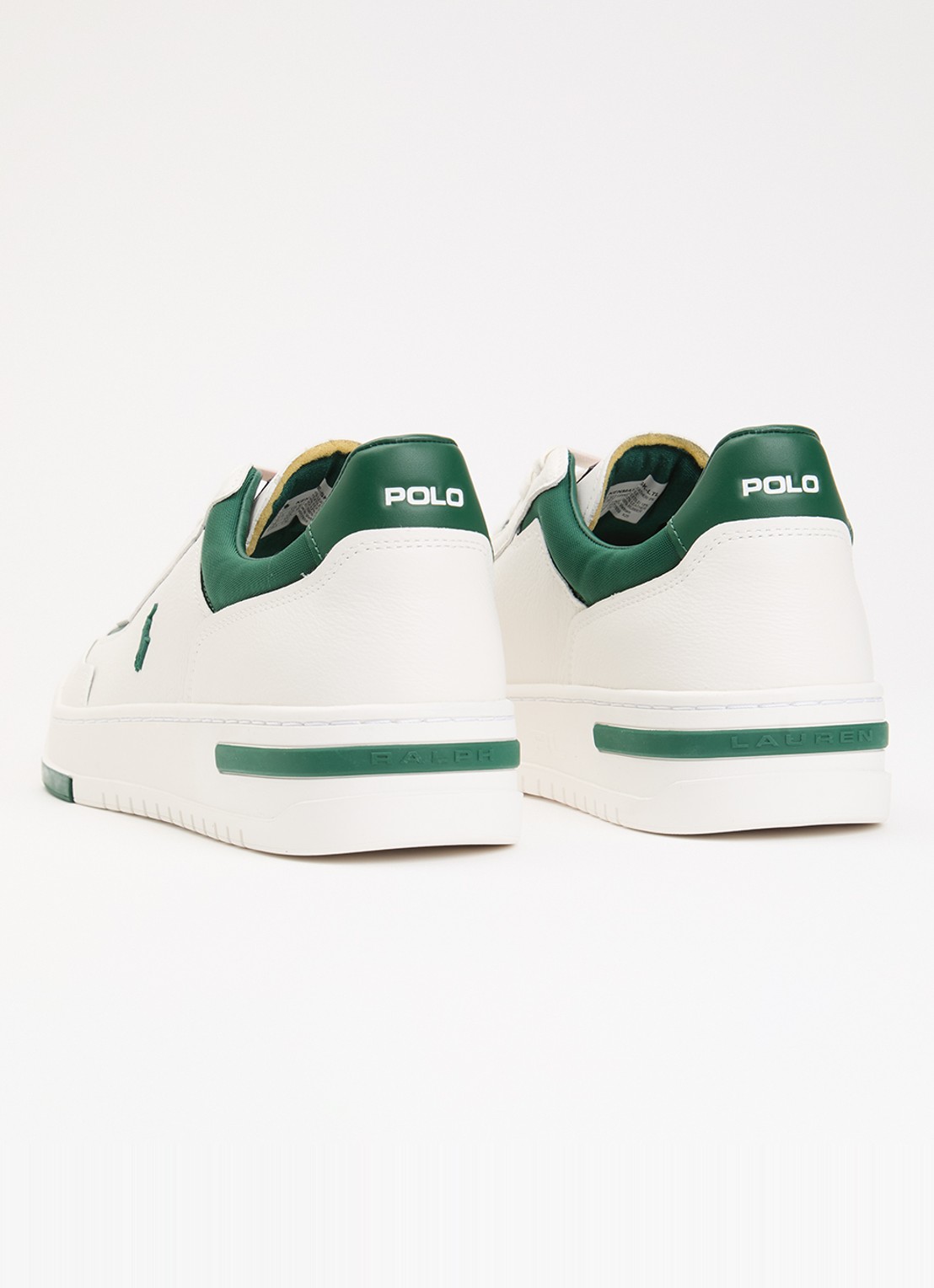 Ralph Lauren Kenmare sneaker van leer  - achterkant 2 groen