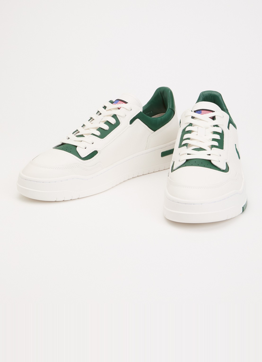 Ralph Lauren Kenmare sneaker van leer  - detail 3 groen