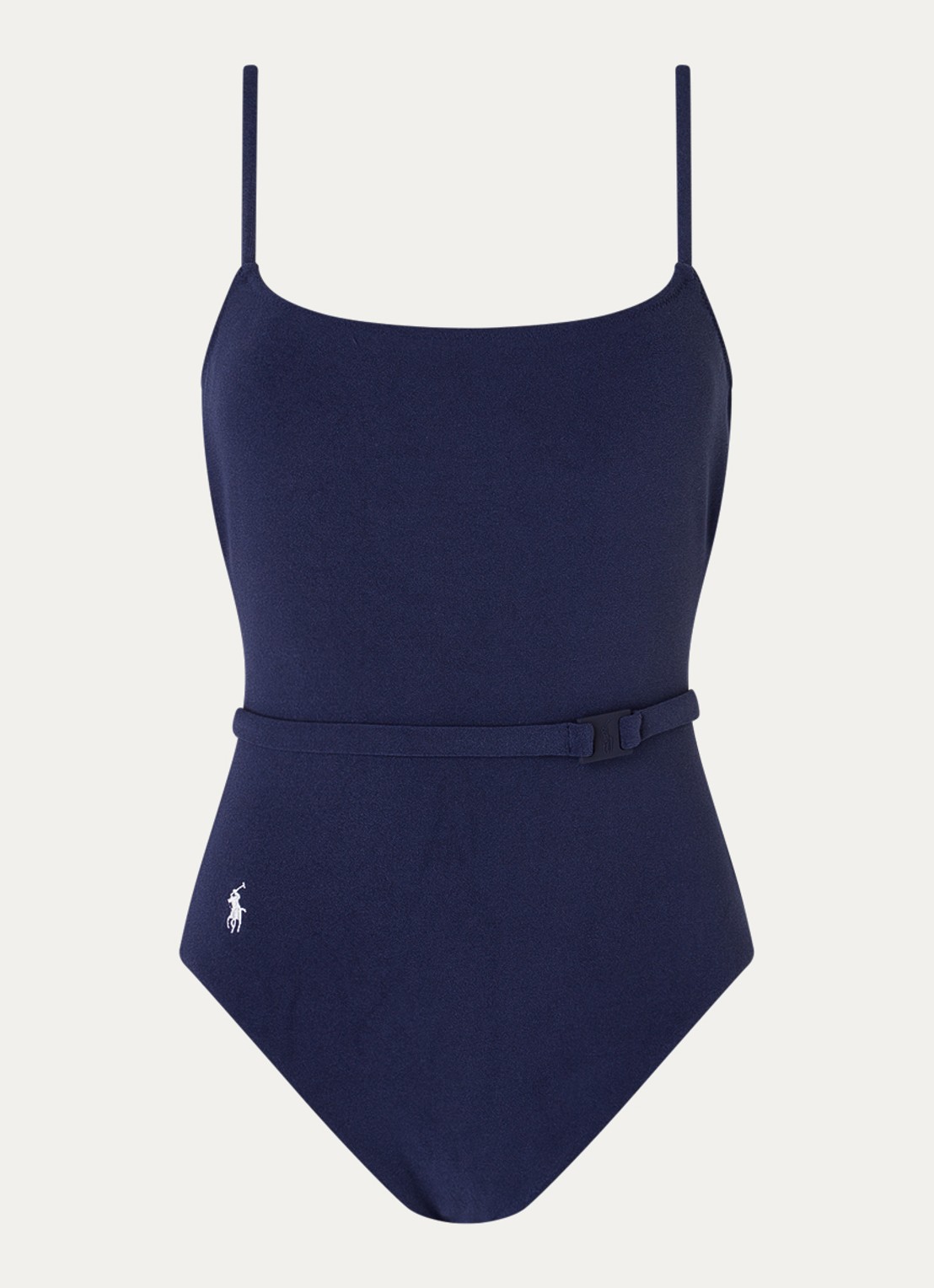 Ralph Lauren Kennedy badpak van badstof met uitneembare vulling - voorkant donkerblauw