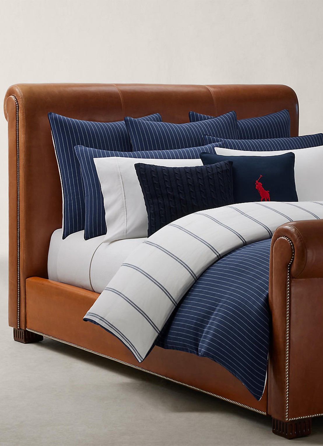 Ralph Lauren Kerrigan kussensloop - detail 6 donkerblauw
