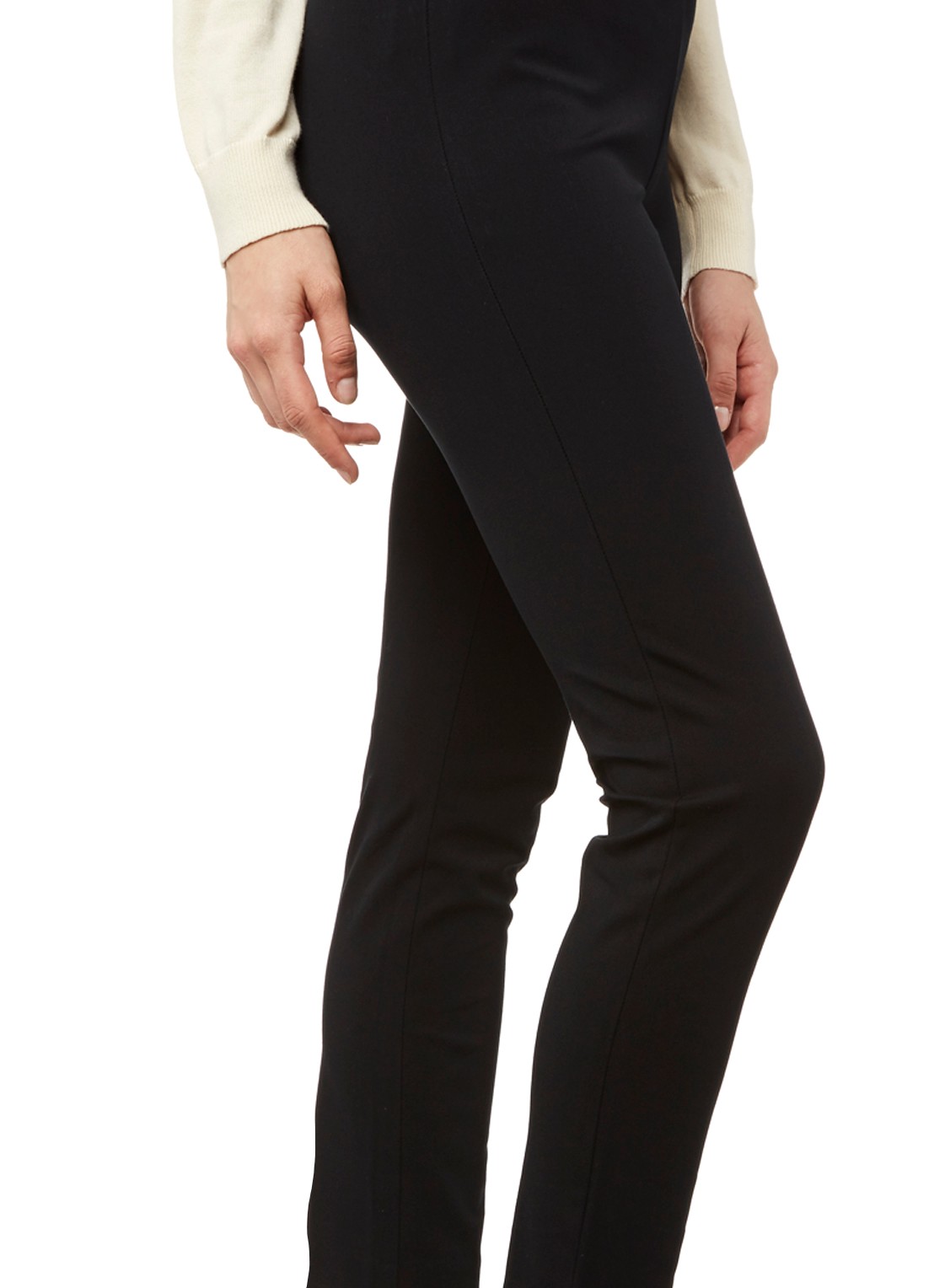 Ralph Lauren Keslina slim fit broek van stretch katoen - detail 3 black / zwart