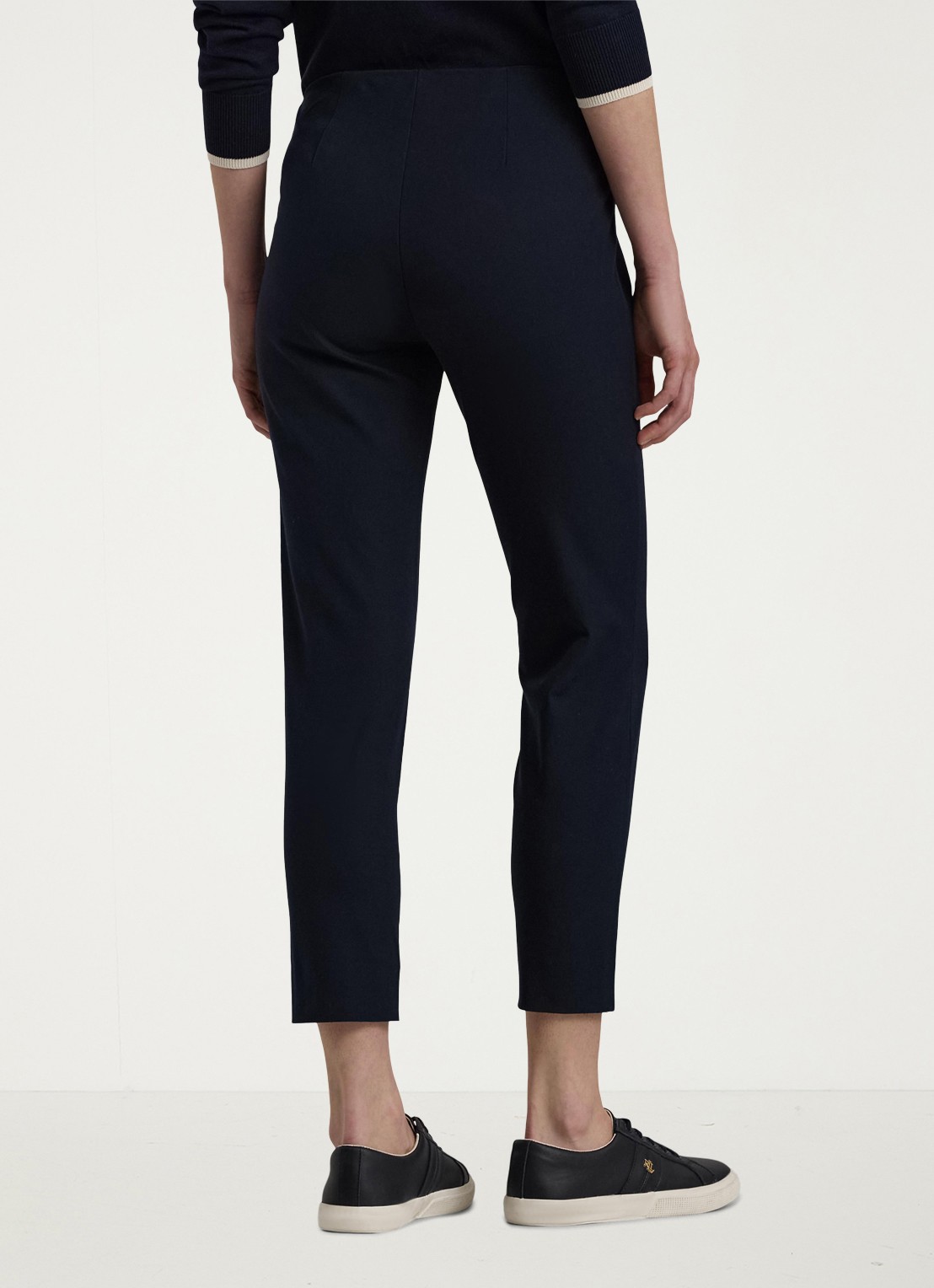Ralph Lauren Keslina slim fit broek van stretch katoen - achterkant 3 donkerblauw