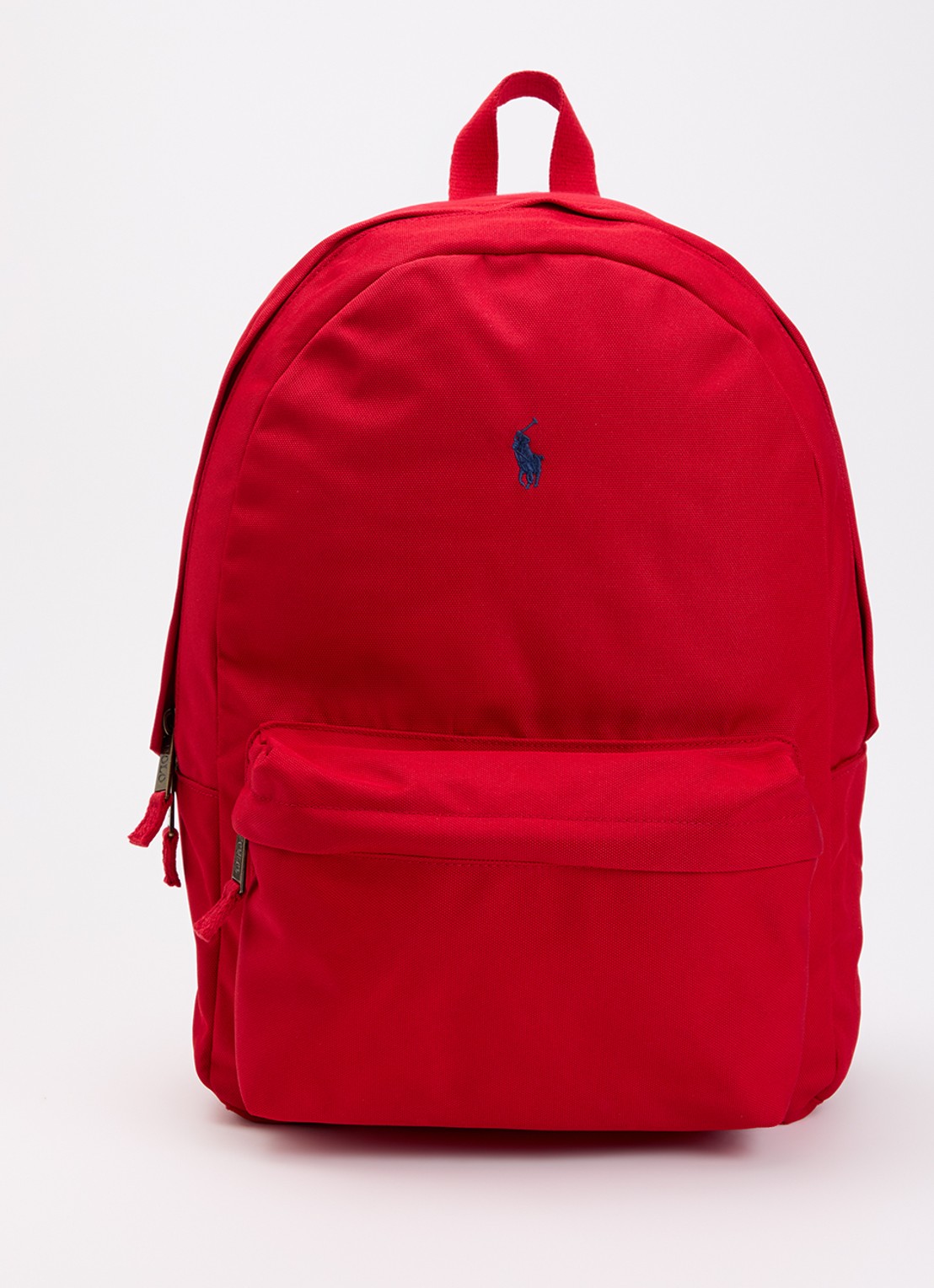 Ralph Lauren Kids rugzak met laptopvak en logo  - voorkant rood