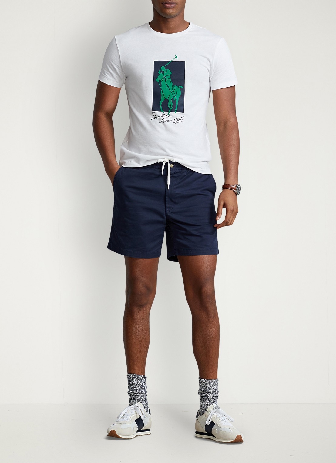 Ralph Lauren Korte broek van katoen met steekzakken  - voorkant 3 nautical ink / blauw